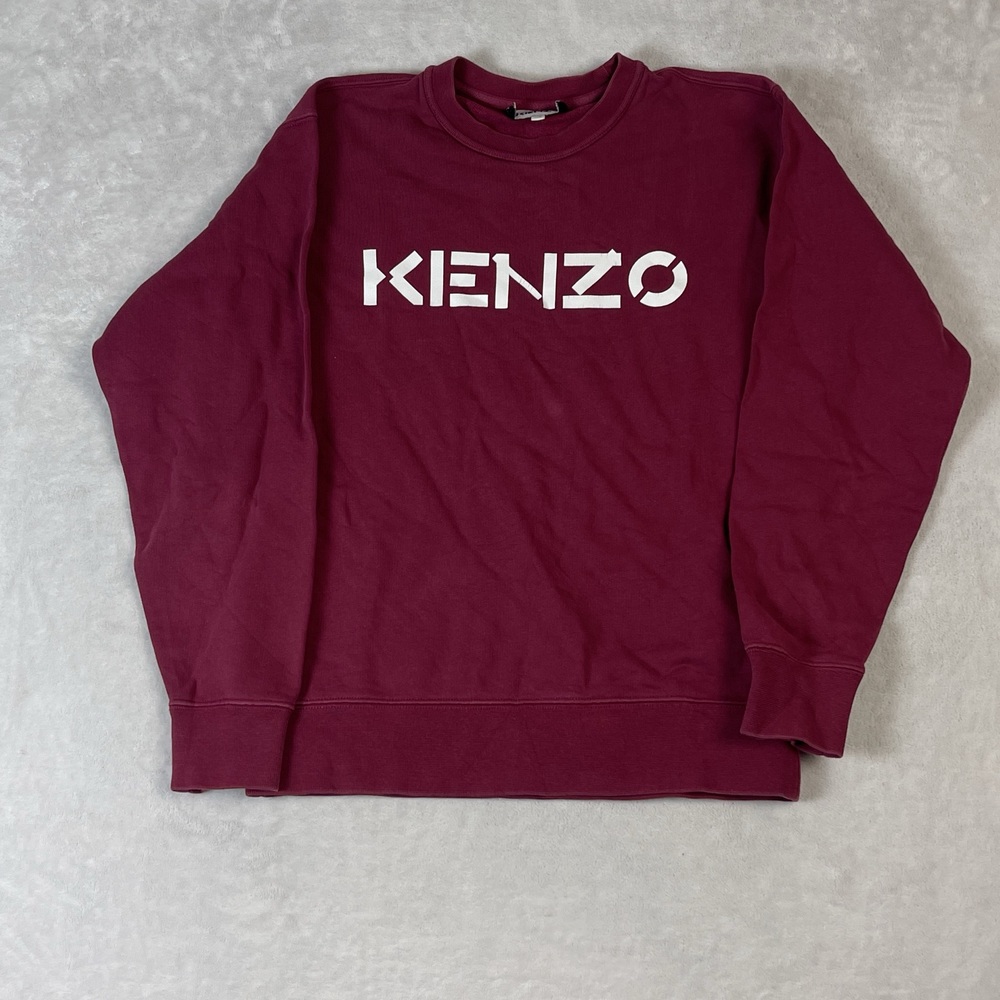 KENZO Women's Burgundy Classic Logo Crewneck Sweater Size XS Pullover